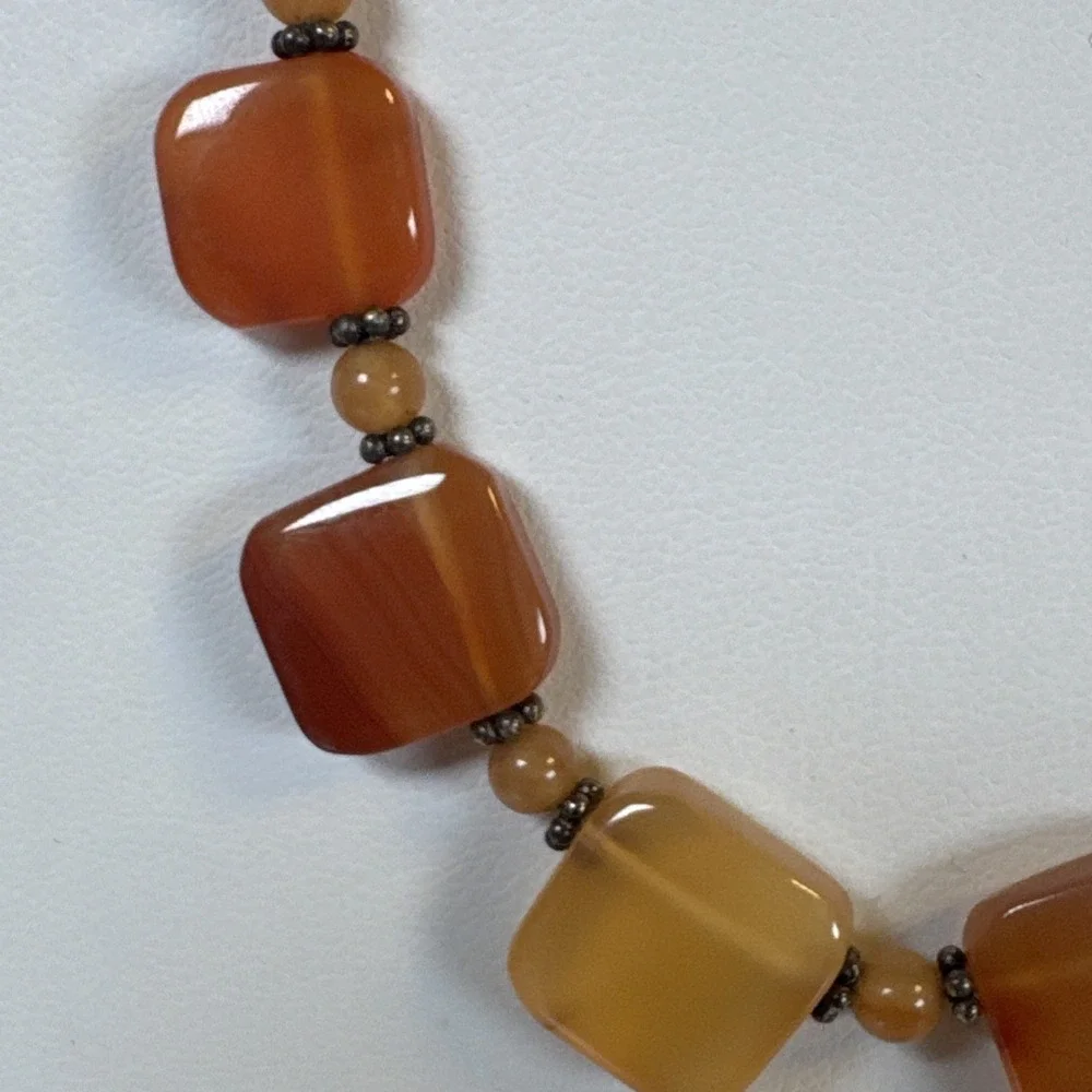 Beautiful Vintage Carnelian Beads Necklace 16